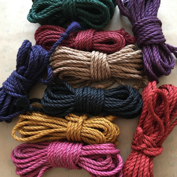 Shibari bondage jute rope 26.25 ft, 0.24in, handmade