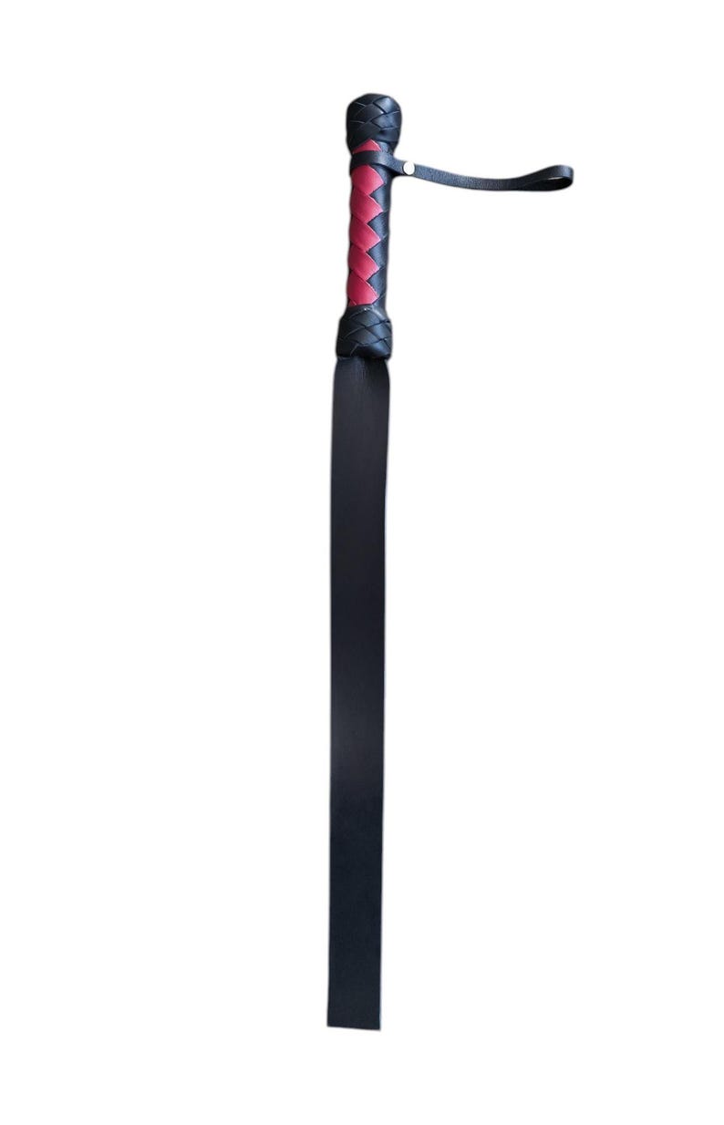 Strap Leather Whip | Handmade Heavy Belt Flogger | Artisan Braided Handle | Genuine Leather Accessory. image 10
