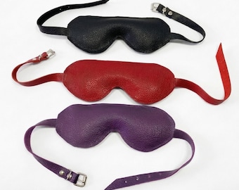 Benda per gli occhi in vera pelle / Maschera per gli occhi comoda per giochi di ruolo