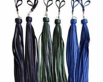 Leather Florentine Flogger Pair 30 Tail Handcrafted.