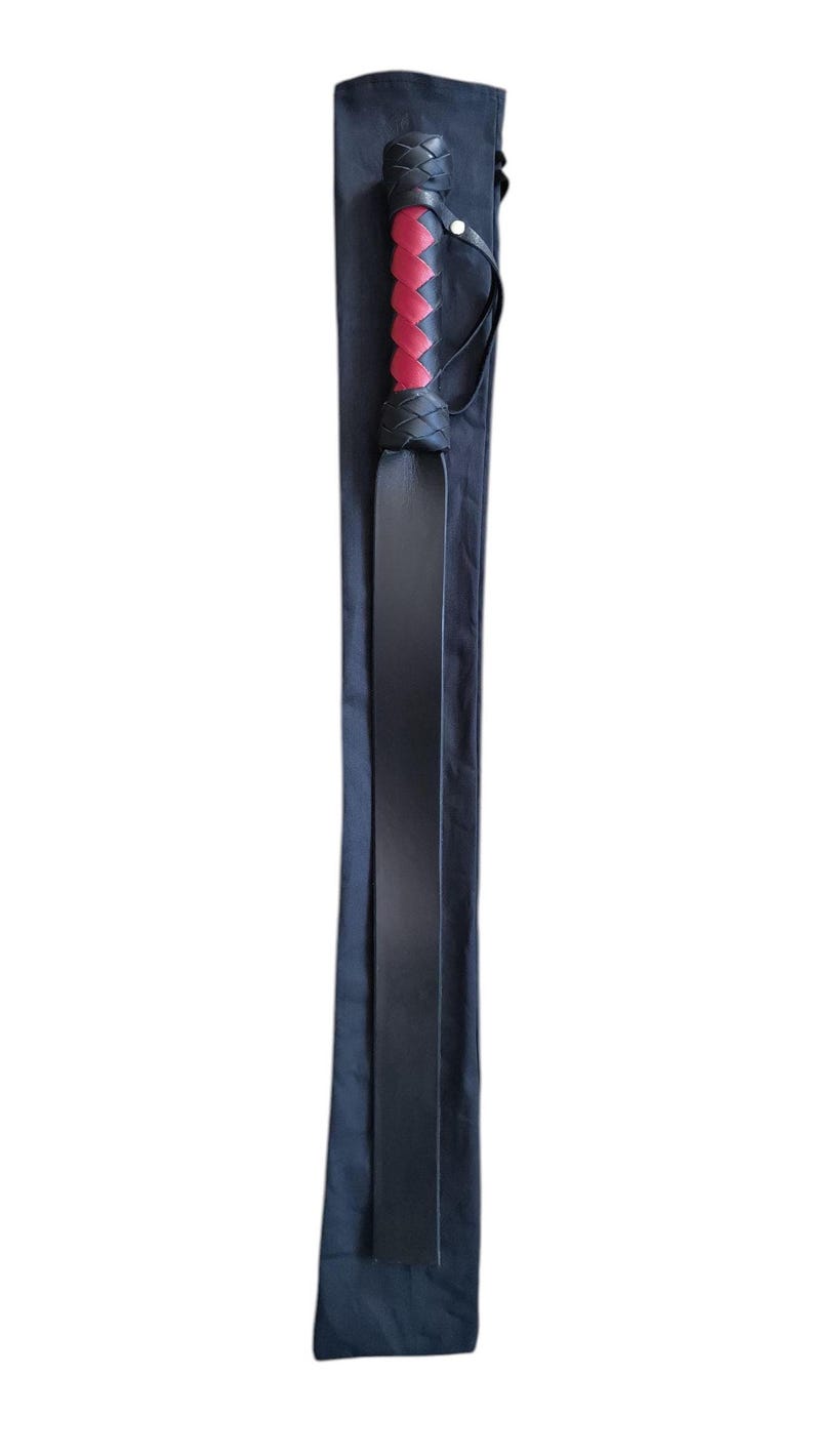 Strap Leather Whip | Handmade Heavy Belt Flogger | Artisan Braided Handle | Genuine Leather Accessory. image 2