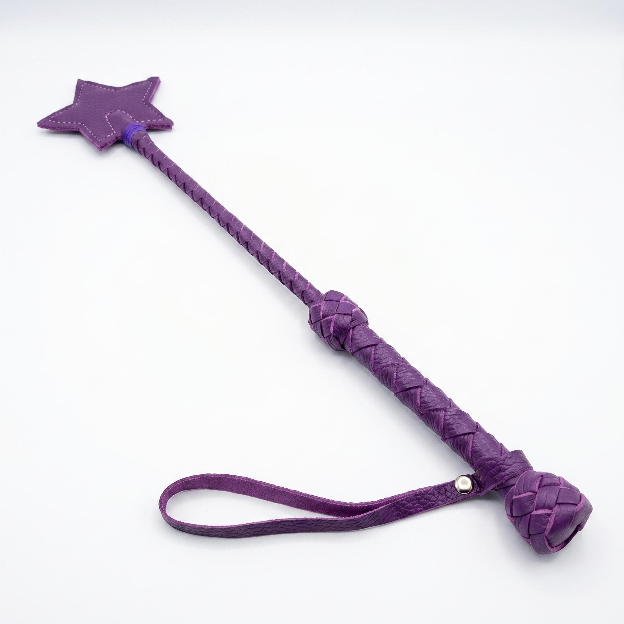 Leather Star Crop, Artisan Riding Crop, 19.7 Inch Slapper, Cosplay ...
