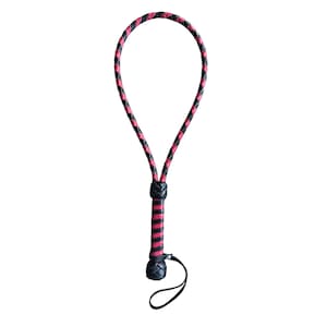 Leather Loop Whip 19,5 inch, Handmade from Cowhide Leather.
