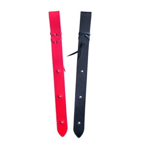 Leather Belt Paddle 18,5 inch, Genuine Leather, Handmade.