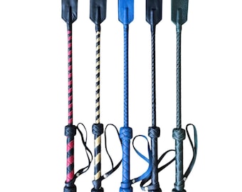 Leather Riding Crop 19.7 inch Handmade.