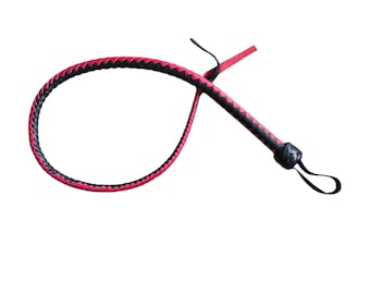 Leather Snake Whip, 50cm to 120cm Custom Impact Toy, Single Tail Spanker, Leather Kink Gift.