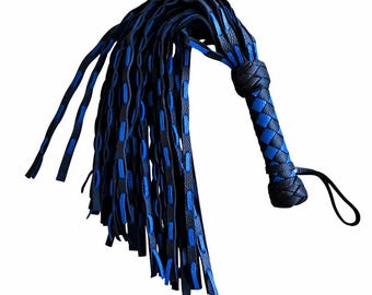 Leather Flogger 25 Double Tails 27.6 Inches Handmade.