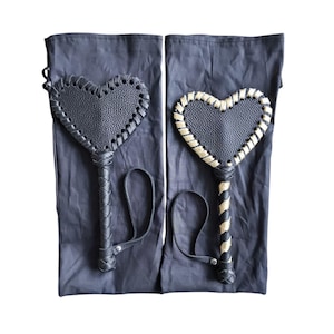 Leather Paddle Heart, Genuine Leather, Handmade.