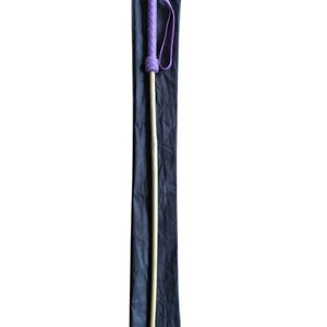 Bamboo Spanking Cane, 29,5 inch, Natural Bamboo, Genuine Leather, Hand made.