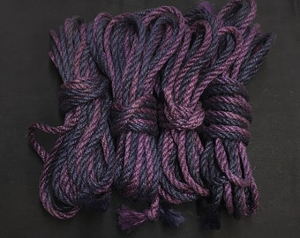 Jute Rope  Set 4pc | Shibari  Two-Tone Cord | Conditioned Natural Fiber Bondage | Handcrafted Kinbaku Supplies.