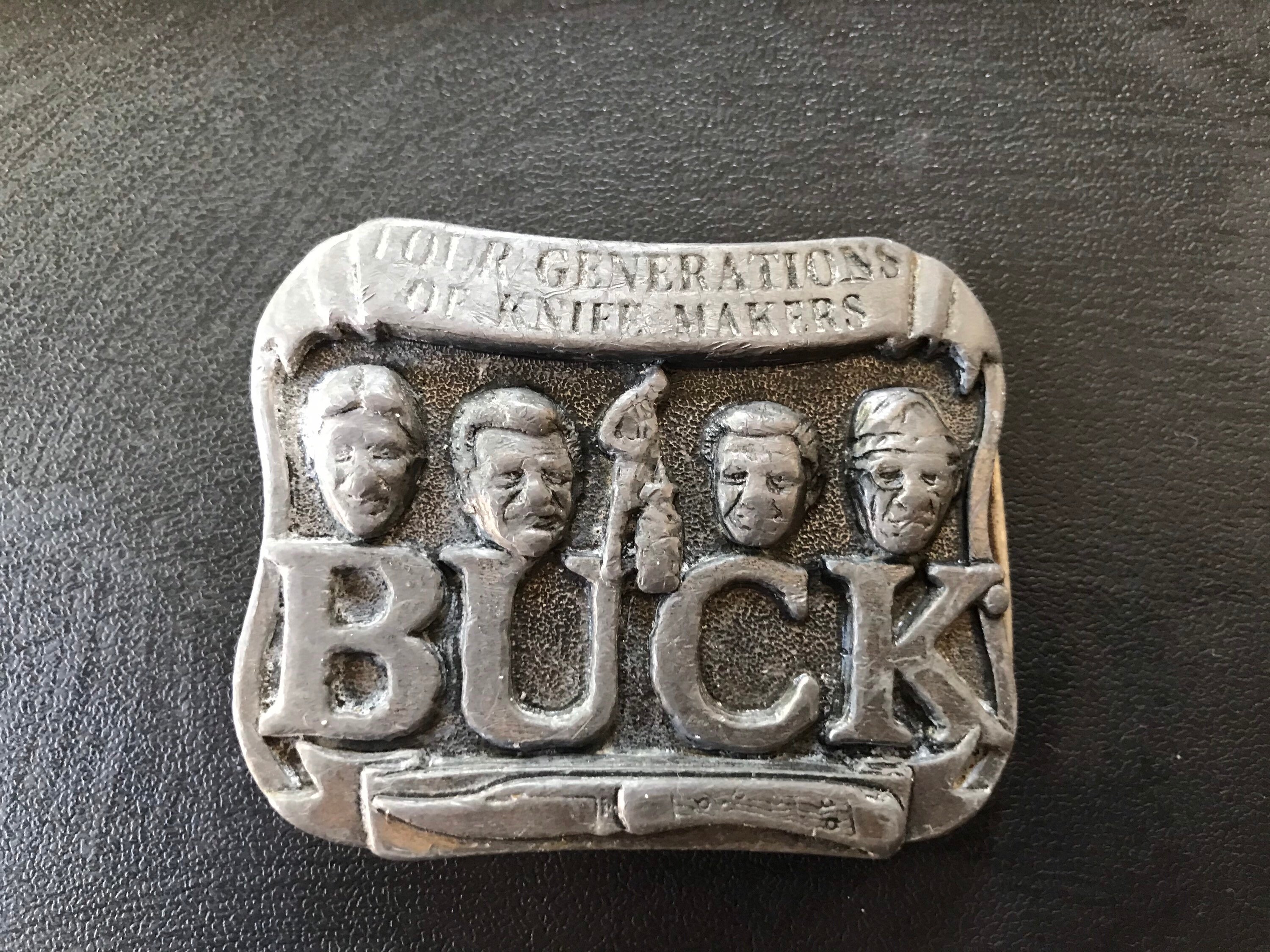 Vintage Buck Knife Belt Buckle Etsy