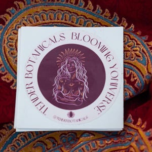 Tender Botanicals Brand Stickers, Feminine Wellness Aesthetic, Nature-Inspired Artwork, Sacred Feminine Energy Decals