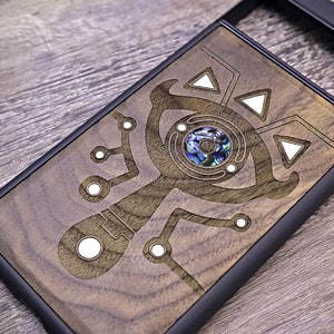 Coque de portable Zelda, bois pour iPhone 16 Pro Max 15 Pro 14 13 12 11, Samsung S24 S23 S22 S21 Ultra, coque pour Pixel 9 Pro XL 8a 7 Pro, incrustation d'ormeau