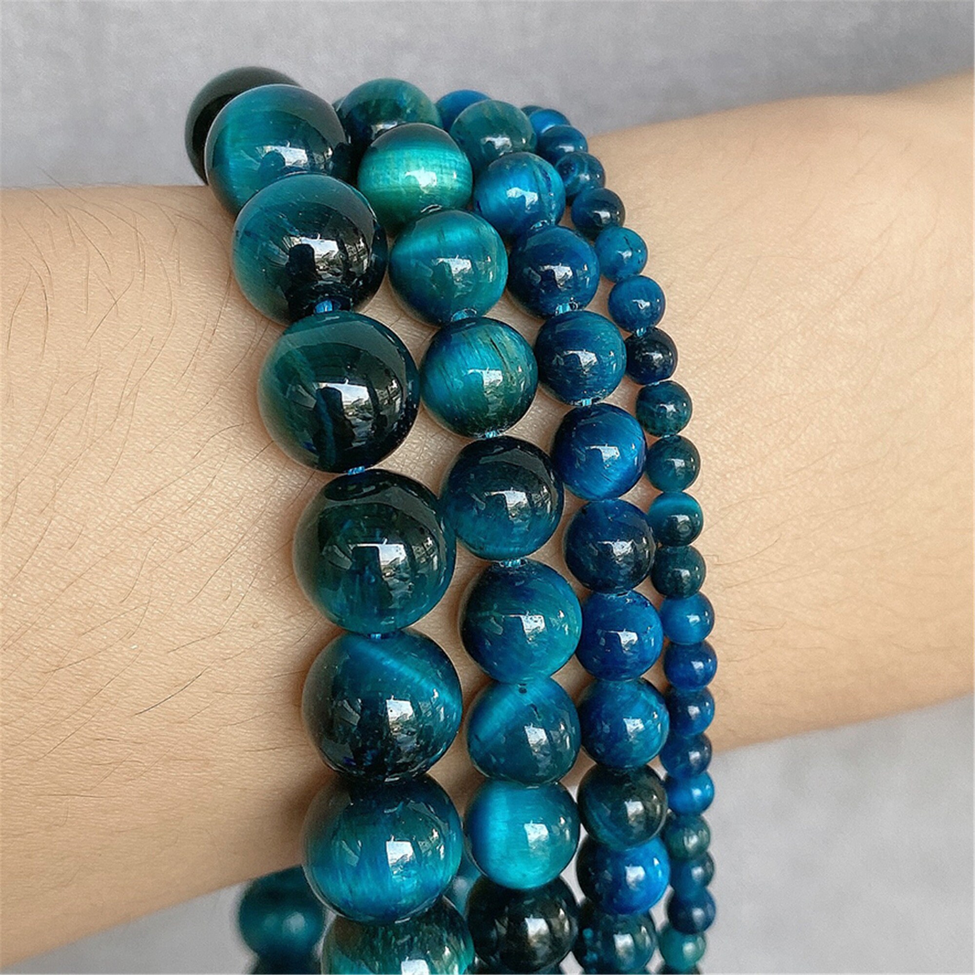 Natural Royal Blue Amber Loose Round Beads for Jewelry Making Etsy