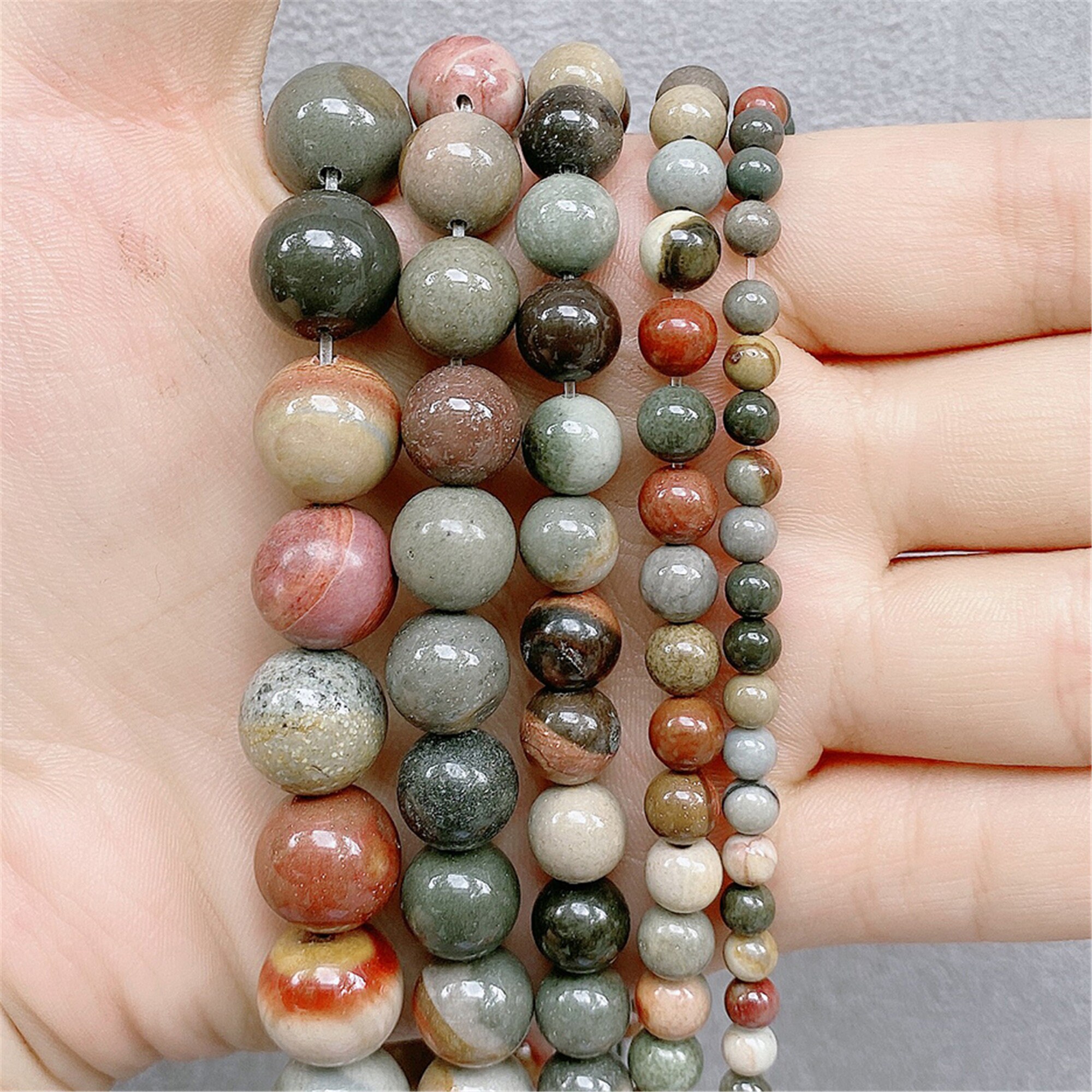 Natural Stone Beads Ocean Jasper Loose Round Beads for Etsy