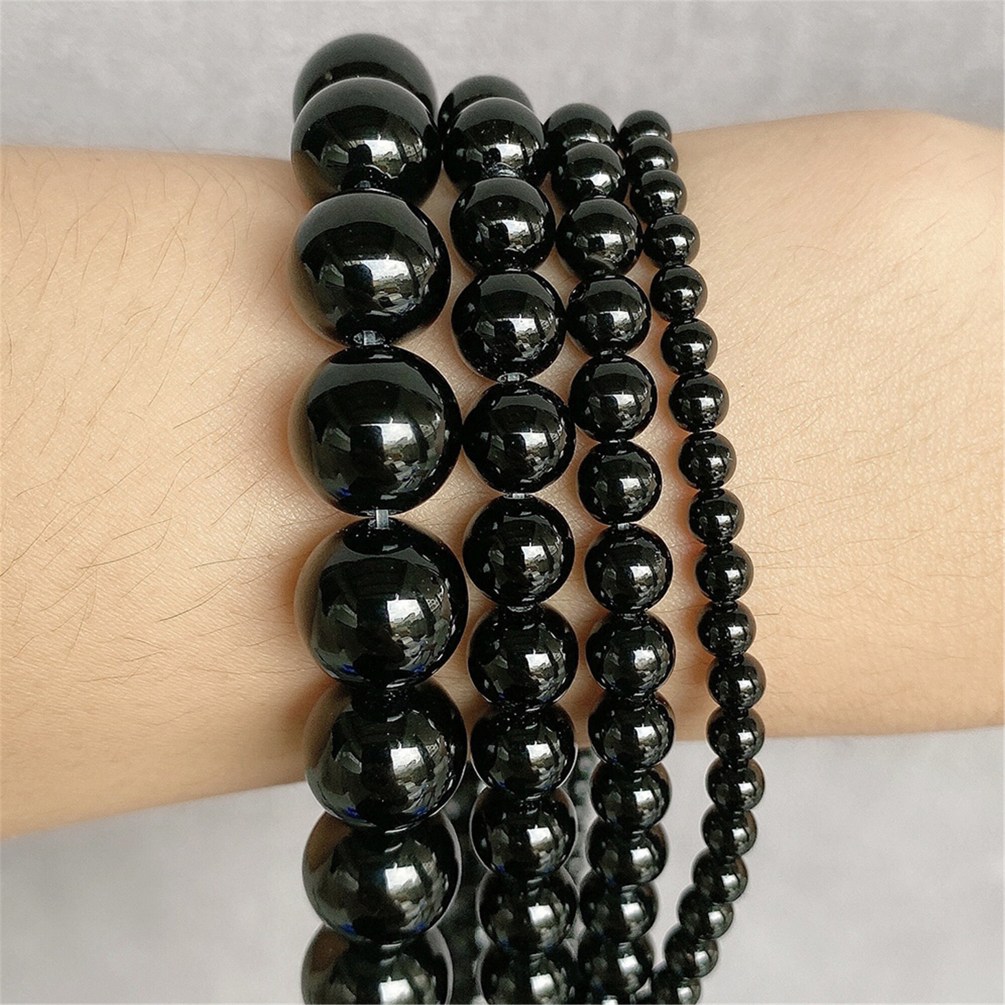 Natural Stone Beads Black Onyx Loose Round Beads for Jewelry Etsy