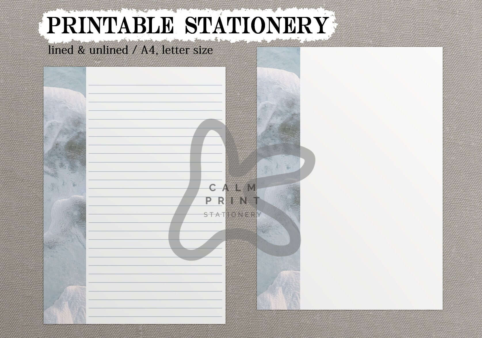 Printable Stationery Paper Nature Printable Stationary Paper | Etsy