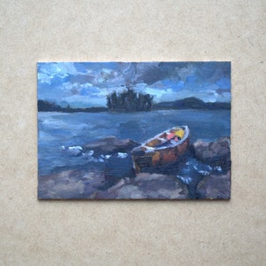 Lake Painting, oil, landscape painting