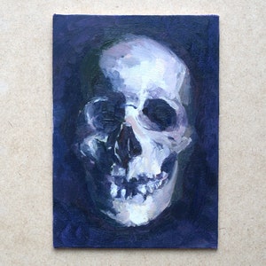 Skull painting, Oil painting, Home decor