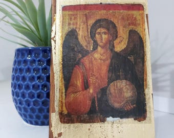 Archangel Michael - Orthodox Christian Wood Art