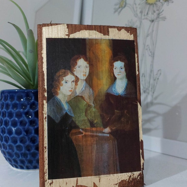 The Bronte Sisters von Patrick Branwell Brontë - Holzwandkunst, Drucke und Poster von berühmten Gemälden und bildender Kunst