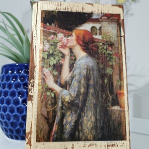 El alma de la rosa de John William Waterhouse - Cuadros de madera, láminas y carteles de pinturas famosas y bellas artes