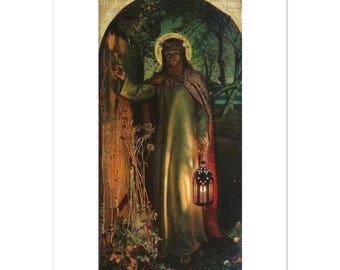 William Holman Hunt The Light of the World Poster – Pre‑Raphaelite Religious Art Print, Museum‑Style Christian Wall Decor