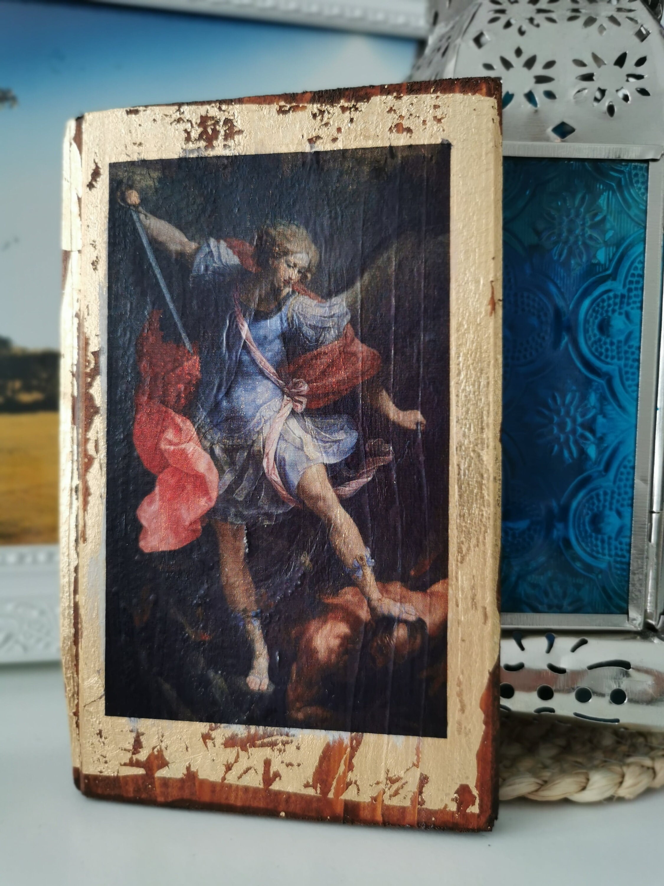 St Michael Archangel by Guido Reni Relic Wood Wall Art in | Etsy