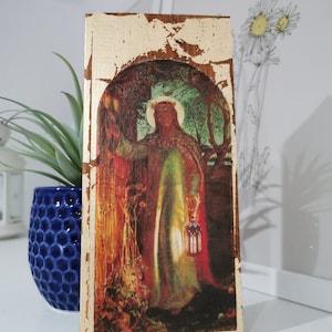 The Light of the World Wood Art: William Holman Hunt Pre-Raphaelite Painting