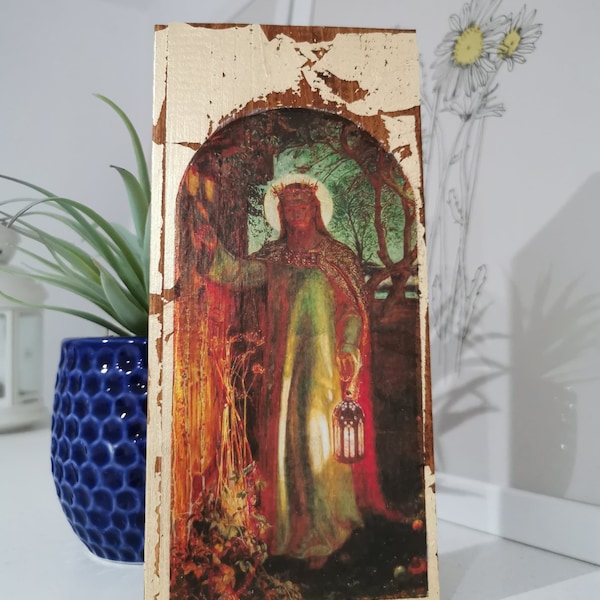 The Light of the World Wood Art: William Holman Hunt Pre-Raphaelite Painting