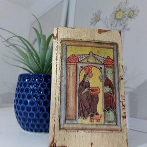 Receiving a Vision from Scivias by Hildegard of Bingen - Wooden Wall Art, Prints and Posters of Famous Paintings and Fine Art