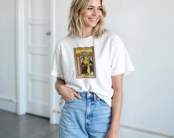Hildegard of Bingen T‑Shirt – Medieval Mystic Vision Tee, Catholic Sacred Art Tshirt, Gift for Faith & Art Lovers