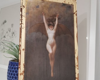 The Bat-Woman by Albert Joseph Pénot  - Wooden Wall Art, Prints and Posters of Famous Paintings and Fine Art  (Large)