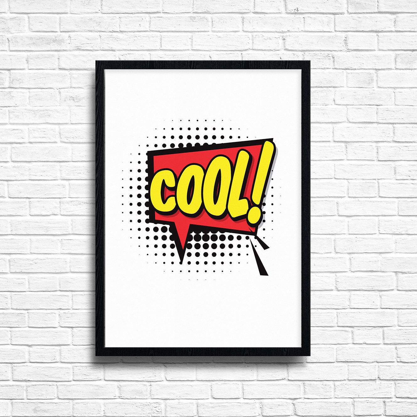 Cool Poster Colourful Retro Designed Typography Modern Wall | Etsy