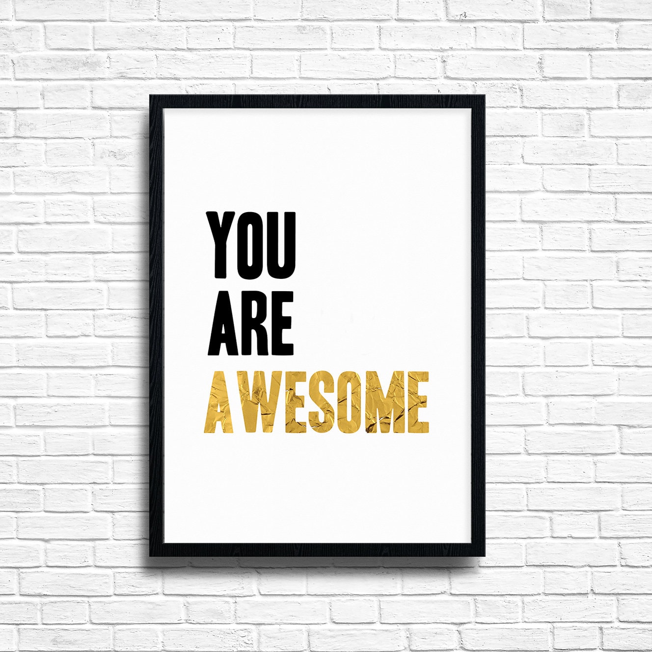 You Are Awesome Poster Typography Framed Modern Wall Art Etsy UK