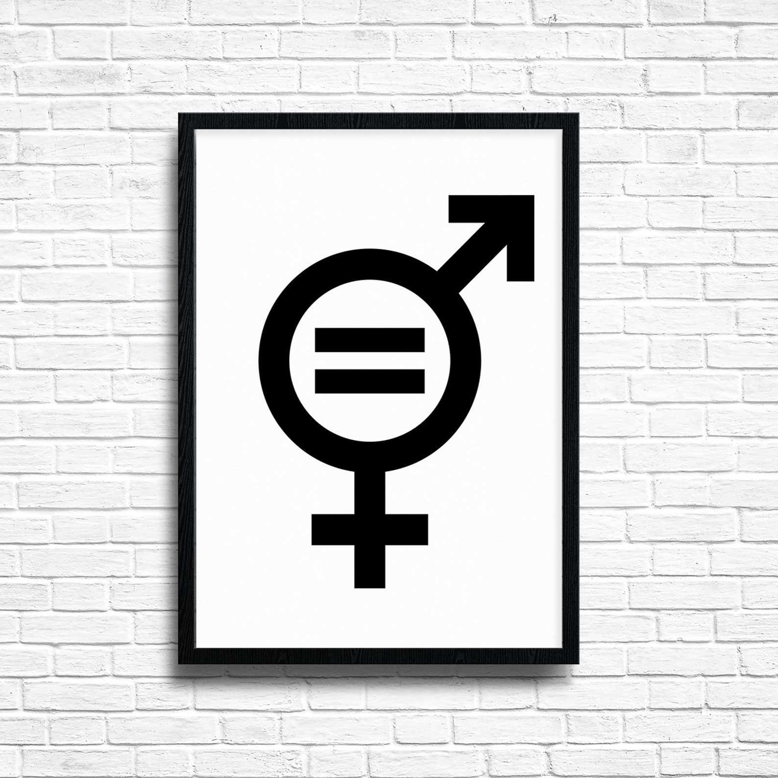 Gender Equality Poster Symbolic Framed Modern Wall Art Print | Etsy