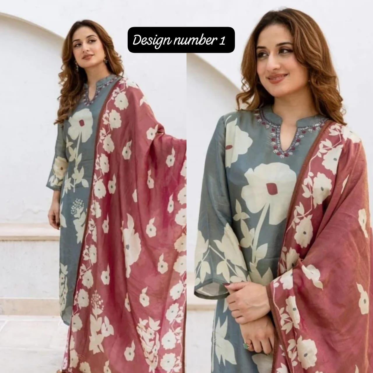 V Neck Salwar Suit - Etsy