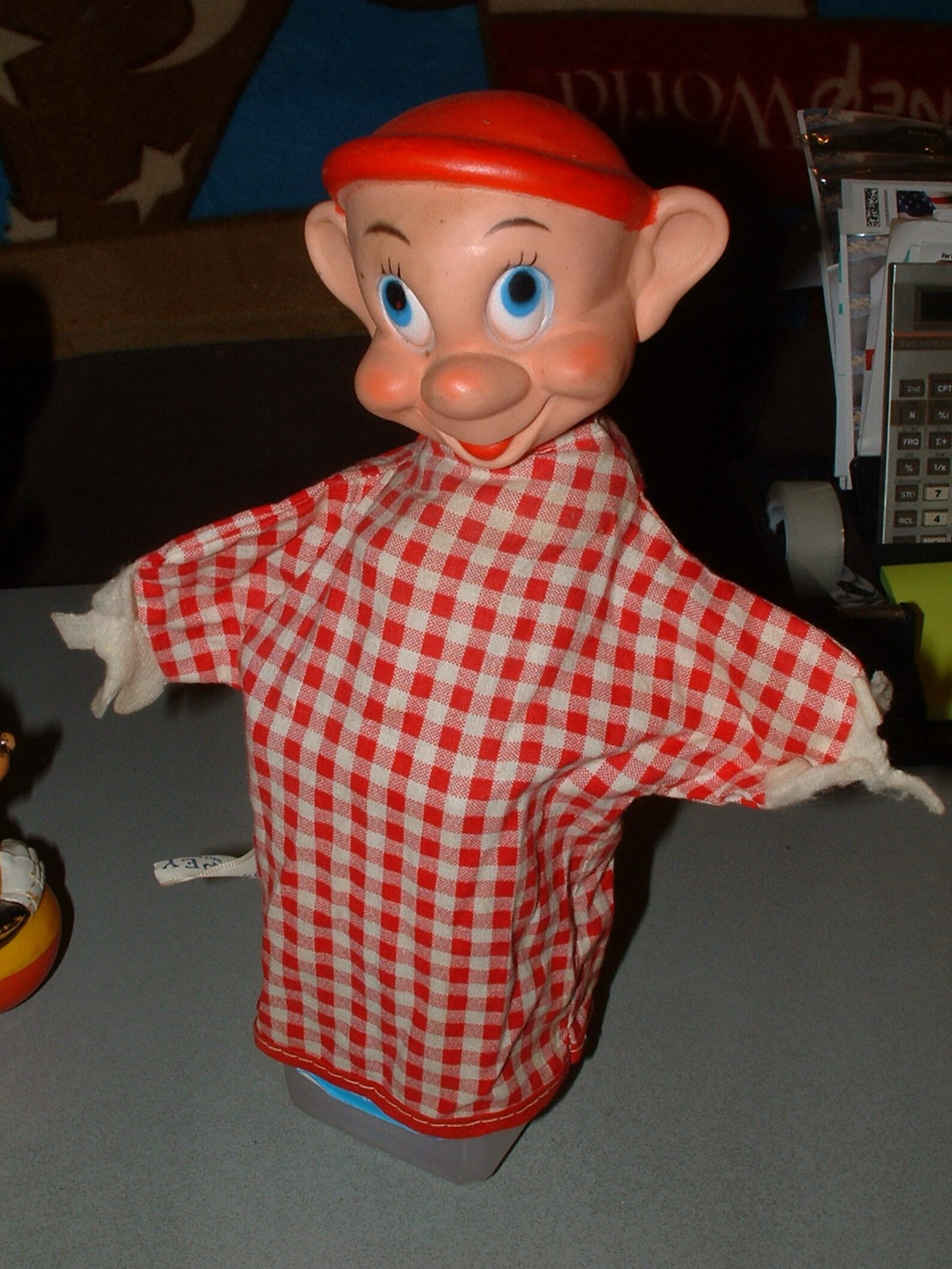 Vintage 1950's Walt Disney Hand Puppet DOPEY Seven Etsy