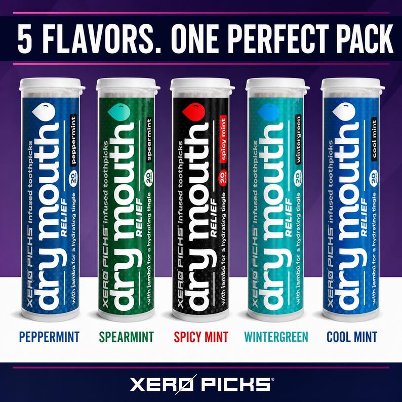 Xero Picks Dry Mouth Toothpicks, Xylitol Infused, Hydrating Tingle, Sugar-Free Flavors image 4