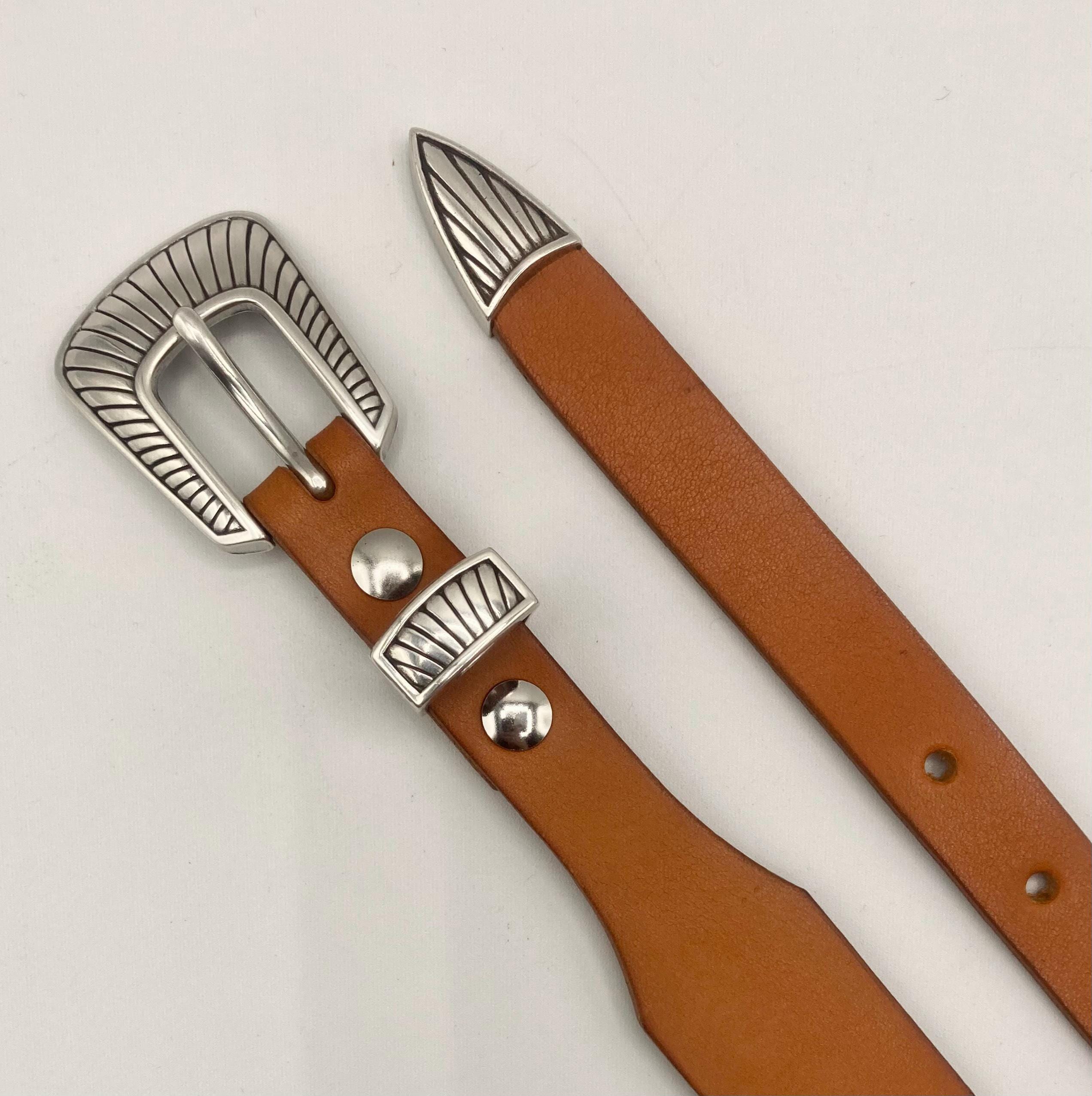 Tapered Western Belt | Slim Ranger-type Belt | English Bridle