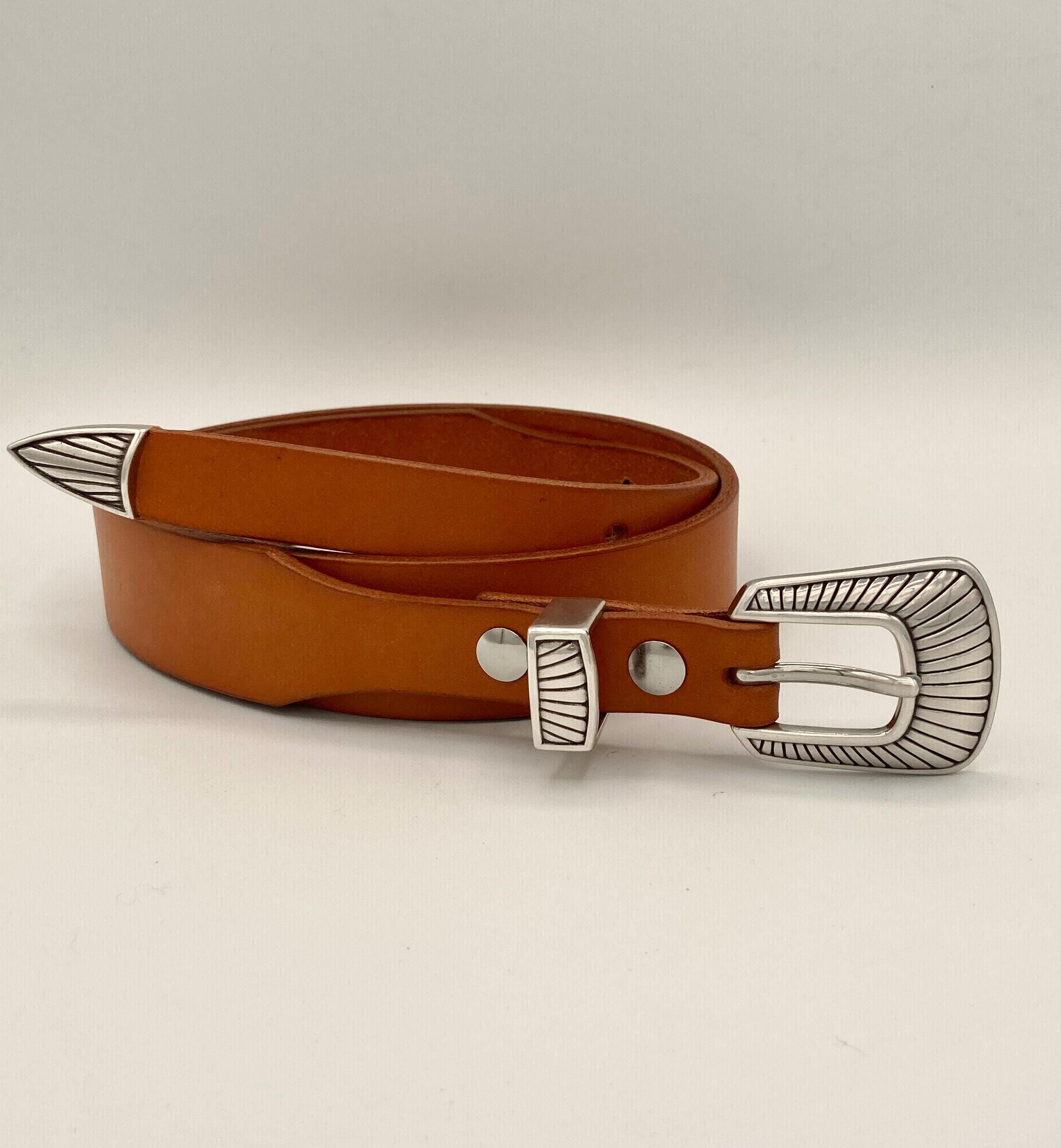 Tapered Western Belt | Slim Ranger-type Belt | English Bridle