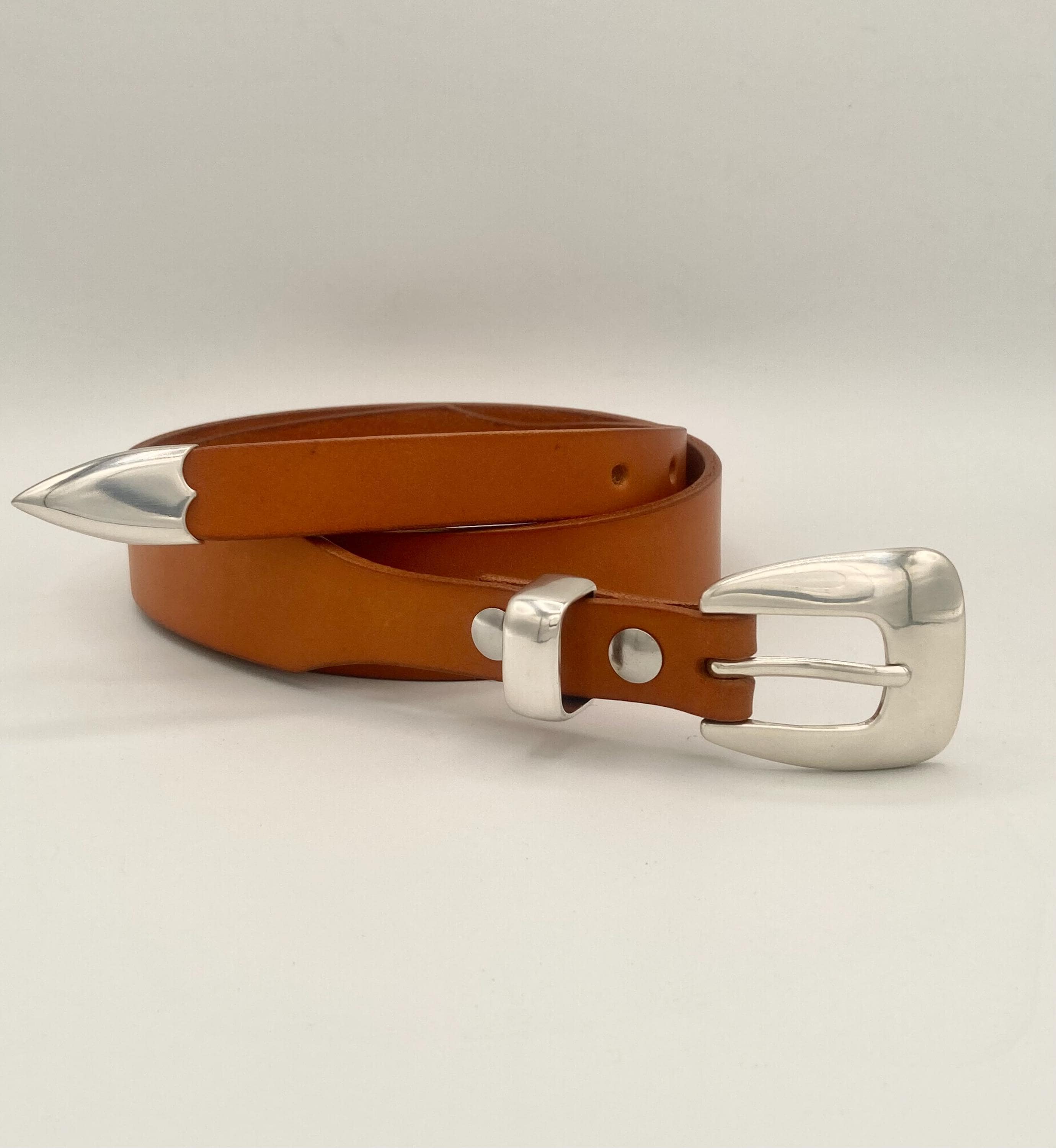 Tapered Western Belt | Slim Ranger-type Belt | English Bridle