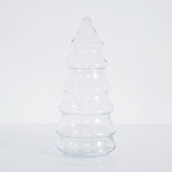 Glass Christmas Tree Jar Etsy