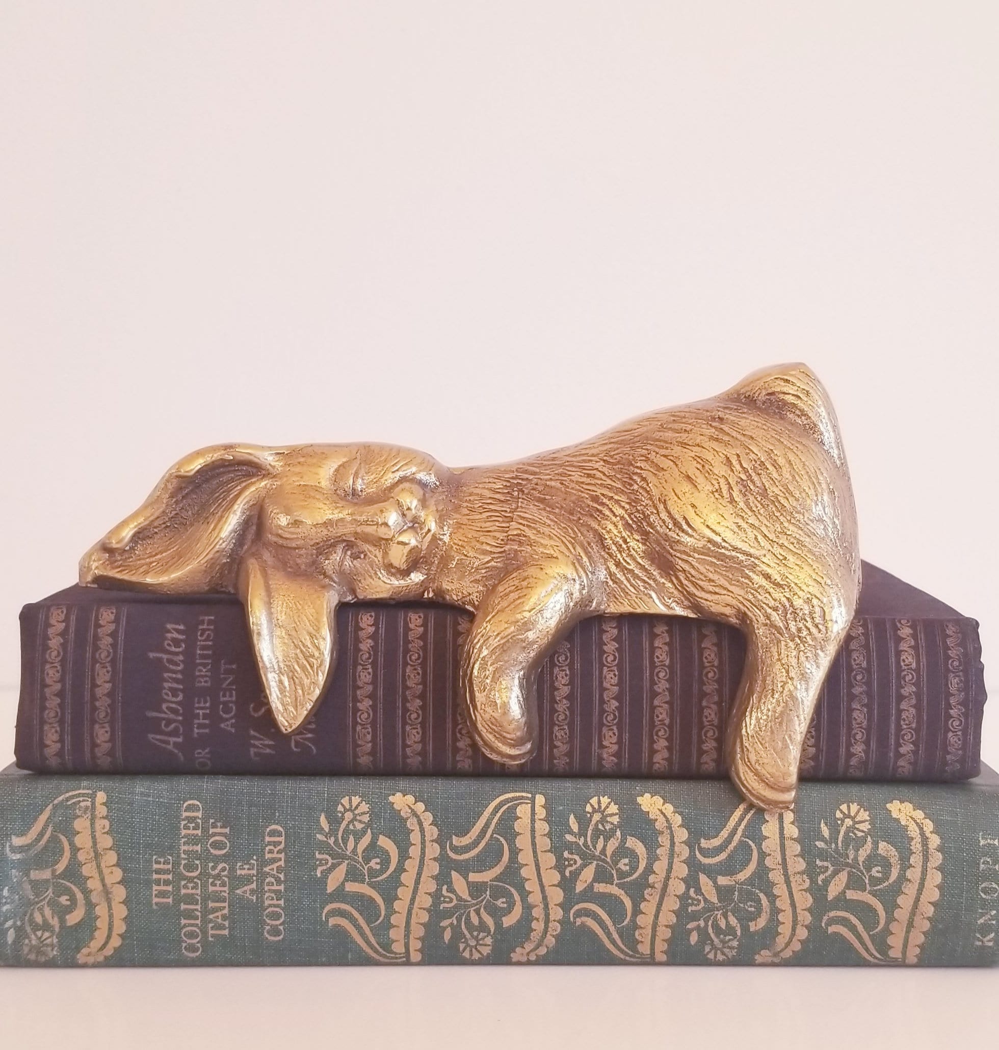 Vintage Brass Sleeping Bunny Rabbit