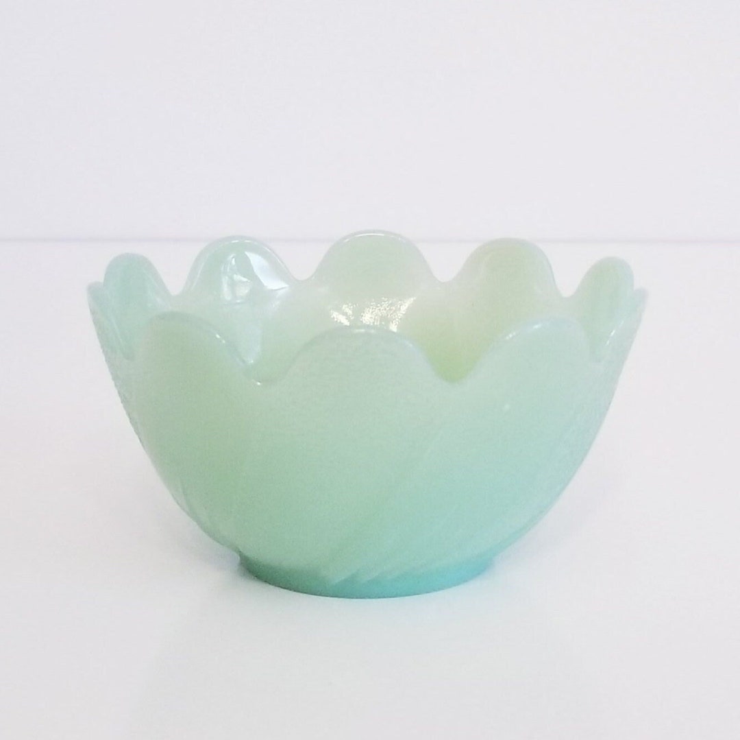 Vintage Fire King Jadeite Lotus Blossom Bowl Jadite Lotus Etsy