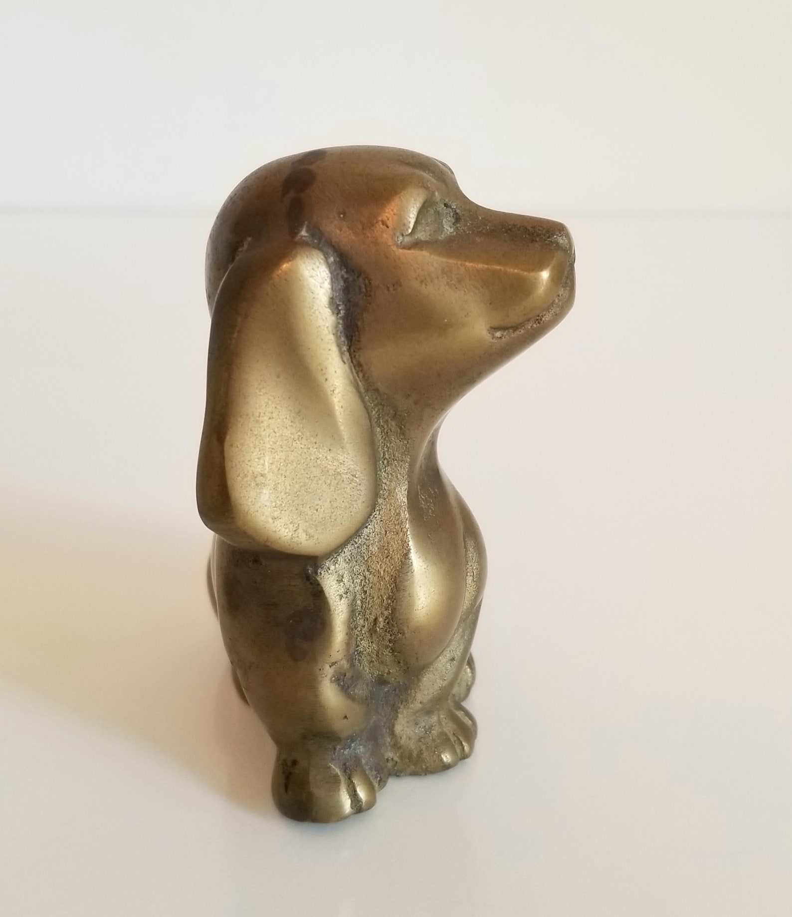 Vintage Brass Dog Brass Hound Brass Basset Hound Brass Etsy