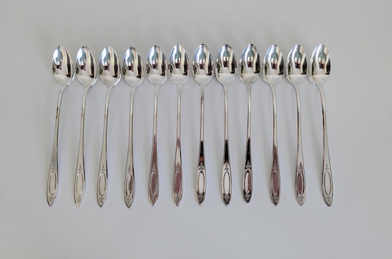 Vintage "Adam" Iced Tea Spoon, Community Plate, Oneida, 7 1/2 Inches Long