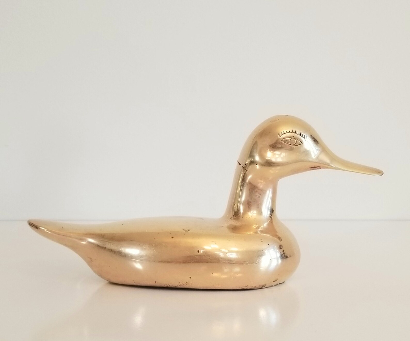 Brass Vintage Duck Brass Duck Figurine Etsy