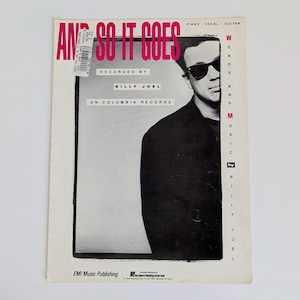 Sheet Music Billy Joel &#39;And So It Goes&#39; for piano, vocal, guitar, Hal Leonard Publishing