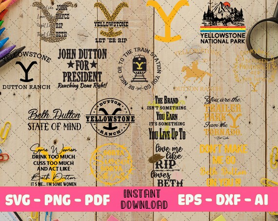 Download Yellowstone Bundle Yellowstone SVG Yellowstone Bundle Svg | Etsy